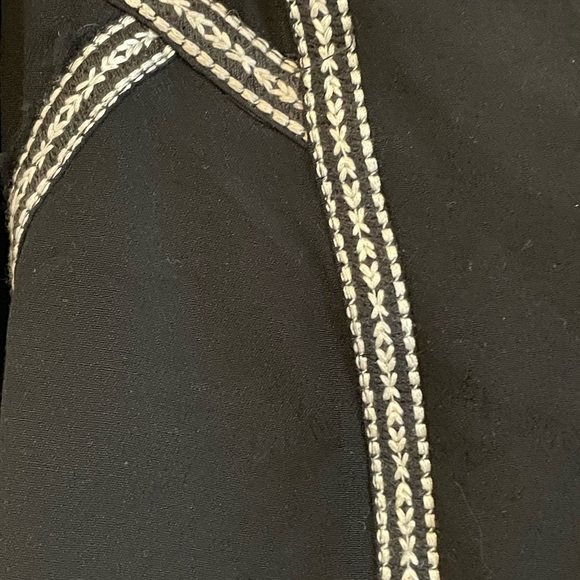 ba&sh bash Paris Embroidered Amber Blouse in Noir Peasant Top - Picture 7 of 7